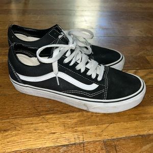 Black low-top vans